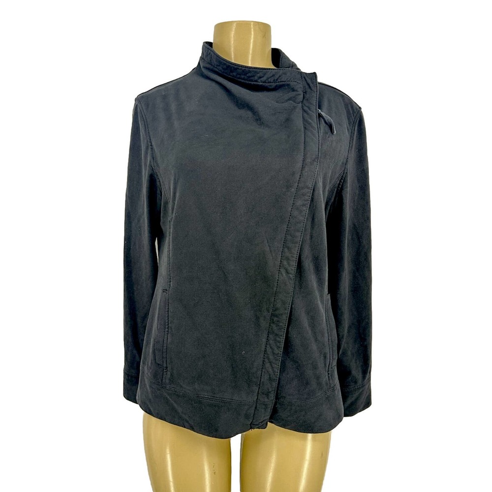 MARRAKECH Medium Women ZIP Up Moto Faux Suede Jacket Long Sleeve 32-15